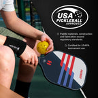 Helium Pickleball Paddles Set Of 4 - Usapa Certified - Graphite Fiberglass Surface, Lightweight Honeycomb Core