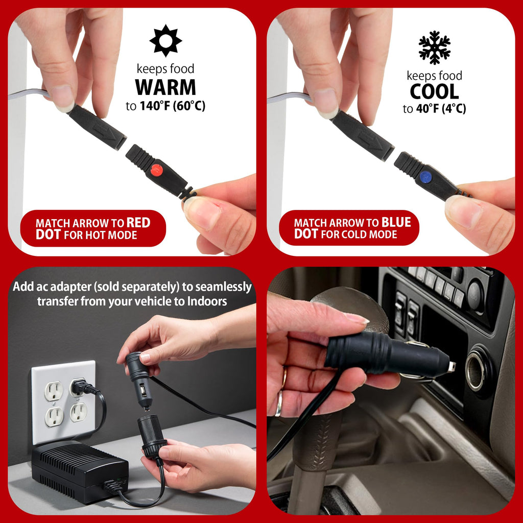 Koolatron Portable Cooler - Electric Cooler For Car, Camping, Travel, 12 V Insulated Hard Sided Refrigerator For Vehicle, Boat,