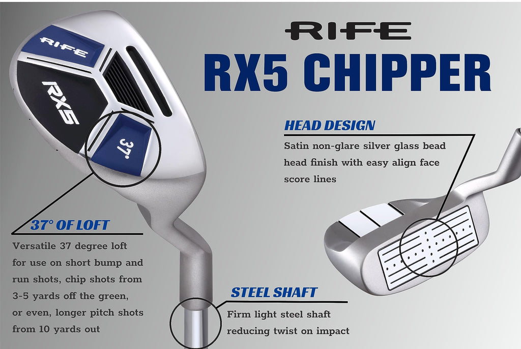 Rife Rx5 Chipper Big Tall Xl +1'' Longer Than Mens Standard Length 37 Degree Right Handed New Golf Club