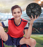 Barocity Soccer Ball - Boy And Girl Official Match Ball With Cool Reflective Rainbow Hex Pattern, For Indoor And Outdoor, Playti