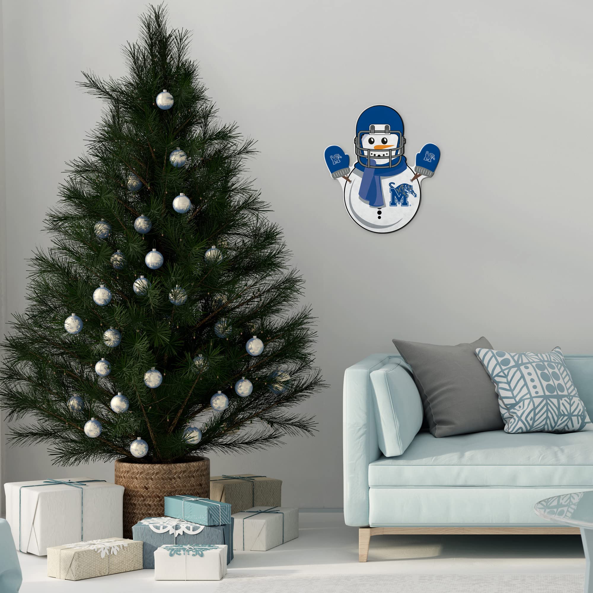 Rico Industries Ncaa Memphis Tigers Snowman Shape Cut Pennant - Home And Living Room D  Cor - Soft Felt Ez To Hang