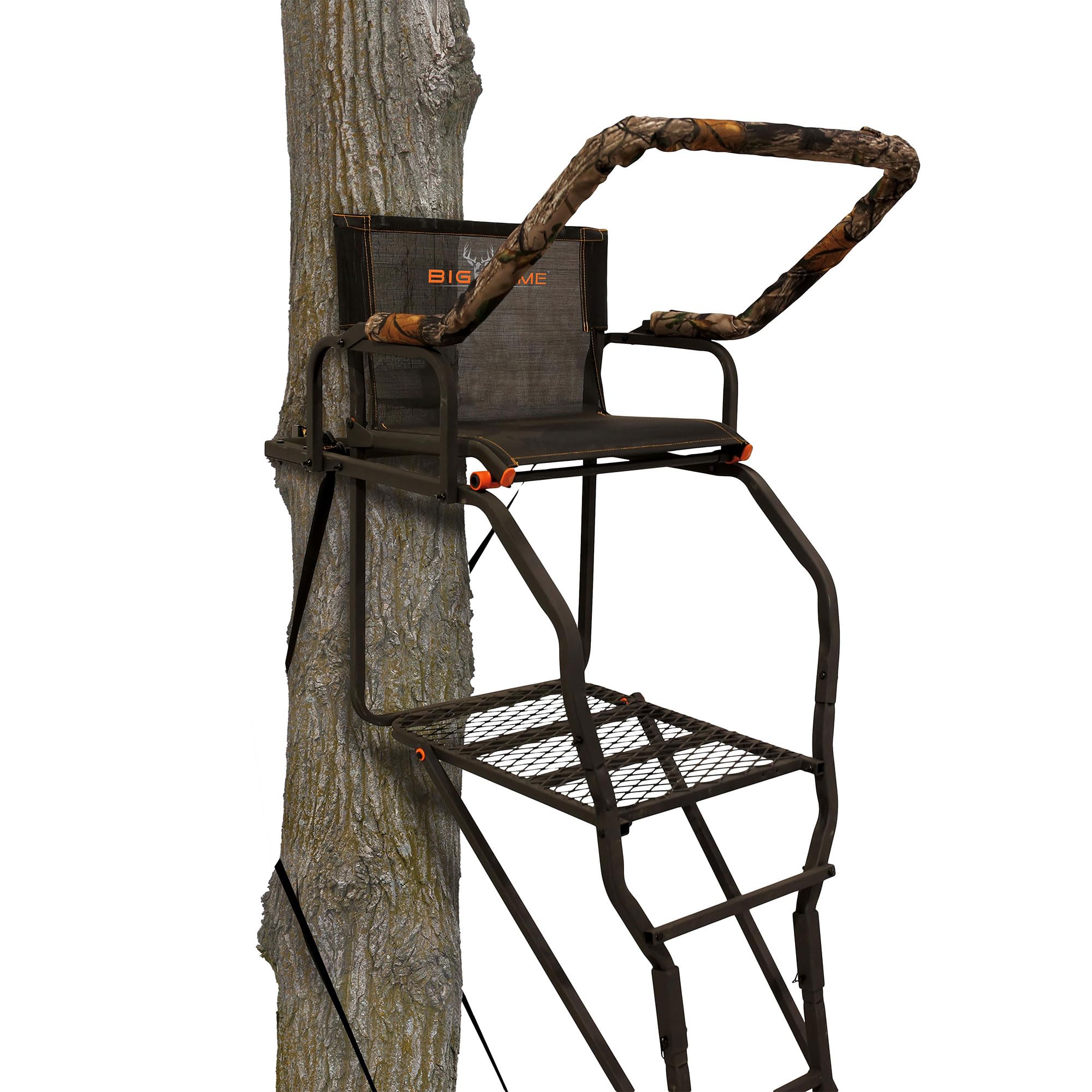 Big Game Striker Xl Ladder Whitetail Deer Elk Mule Above Hunting Outdoors Flex-Tek Seat 17.5' Tall 1-Person Tree Stand