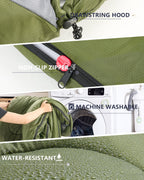 Sleeping Bags For Adults Cold Weather - 20 Degree Big&Tall Size Backpacking Lightweight Waterproof For Girls Boys Mens Teen Wome