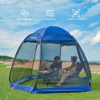 Kingcamp Pop Up Screen Tent, Camping Tent For 4-6 Person 10' X 10' Portable Screen House Room With Detachable Sunshade For Campi
