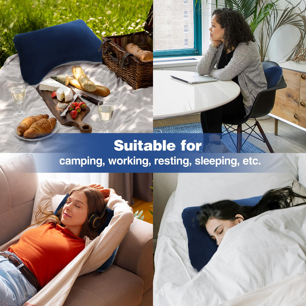 Redcamp Memory Foam Camping Pillow For Sleeping Lightweight And Compressible, Travel Pillow For Camping, Hiking, Backpacking