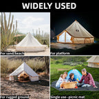Danchel Outdoor Waterproof Canvas Tent Footprint Camping Accessories, 6M/20Ft Bell Tent Round Tarp Ground Sheet For Yurt Tent Fl