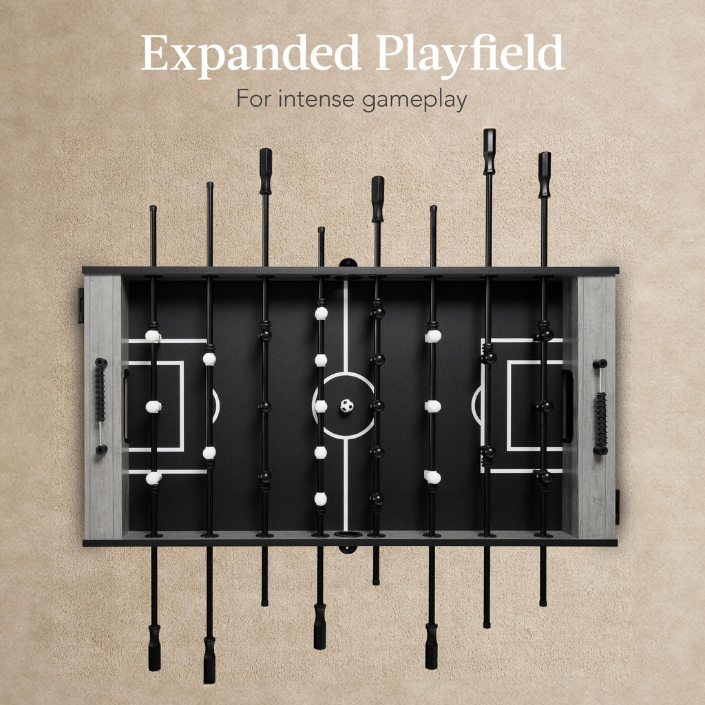 Best Choice Products Large 54 Inch Full-Size Foosball Table For Home, Game Room - Includes 2 Balls, 2 Cup Holders - Gray