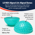 Optp Lo Rox Aligned Life Domes (Pair) - Textured Balance Pods - Stability And Balance Training Equipment - Sensory And Self-Mass