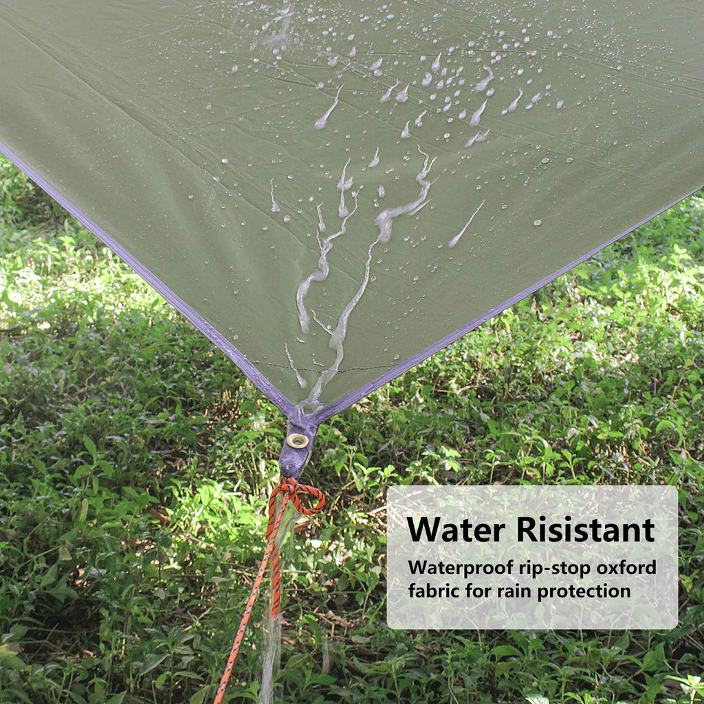 Unigear Hammock Rain Fly Waterproof Tent Tarp, 9.8X9.8Ft, Uv Protection And Pu 3000Mm Waterproof, Lightweight For Camping, Backp