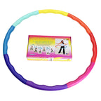 Sports Hoop Weighted Hula Hoop, Acu Hoop 5L - 4.9 Lb Large, Weight Loss Fitness Workout With Ridges. (Rainbow Colors)