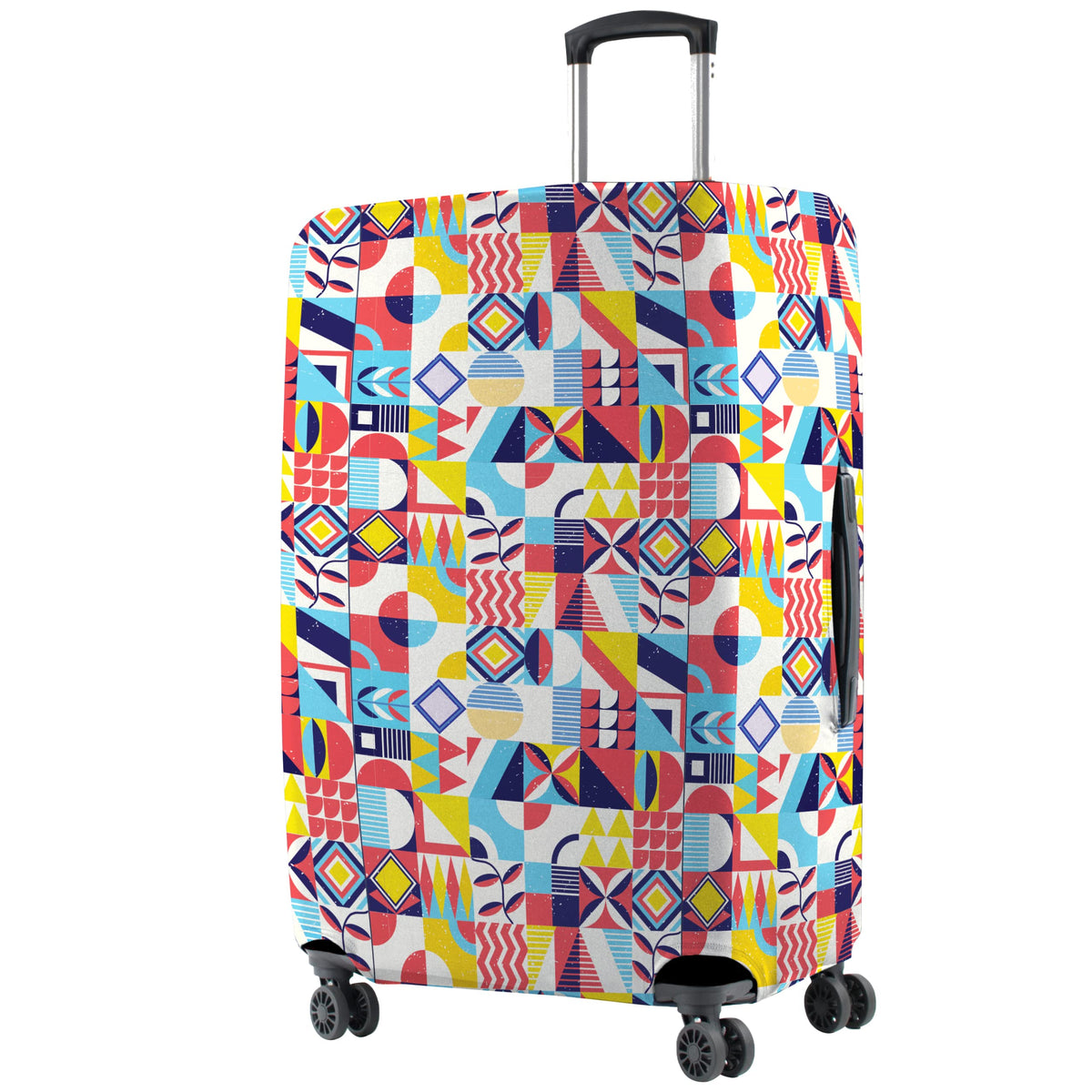 Nasher Miles Polyester 75 Cm (28 Inch) Large Protective Luggage Cover  Block Design
