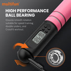 Jump Rope, Multifun Speed Skipping Rope With Calorie Counter, Adjustable Digital Counting Jump Rope With Ball Bearings And Alarm