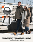 Sportneer Heated Stadium Seats for Bleachers: 3 Heated Modes 6 Reclining Positions Stadium Seats with Back Support for Sport Eve
