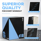 Yes4All 3 In 1 Foam Plyometric Jump Box Jump Training & Conditioning-Plyo Jump Box For Jump Training Fitness Workout Exercise -