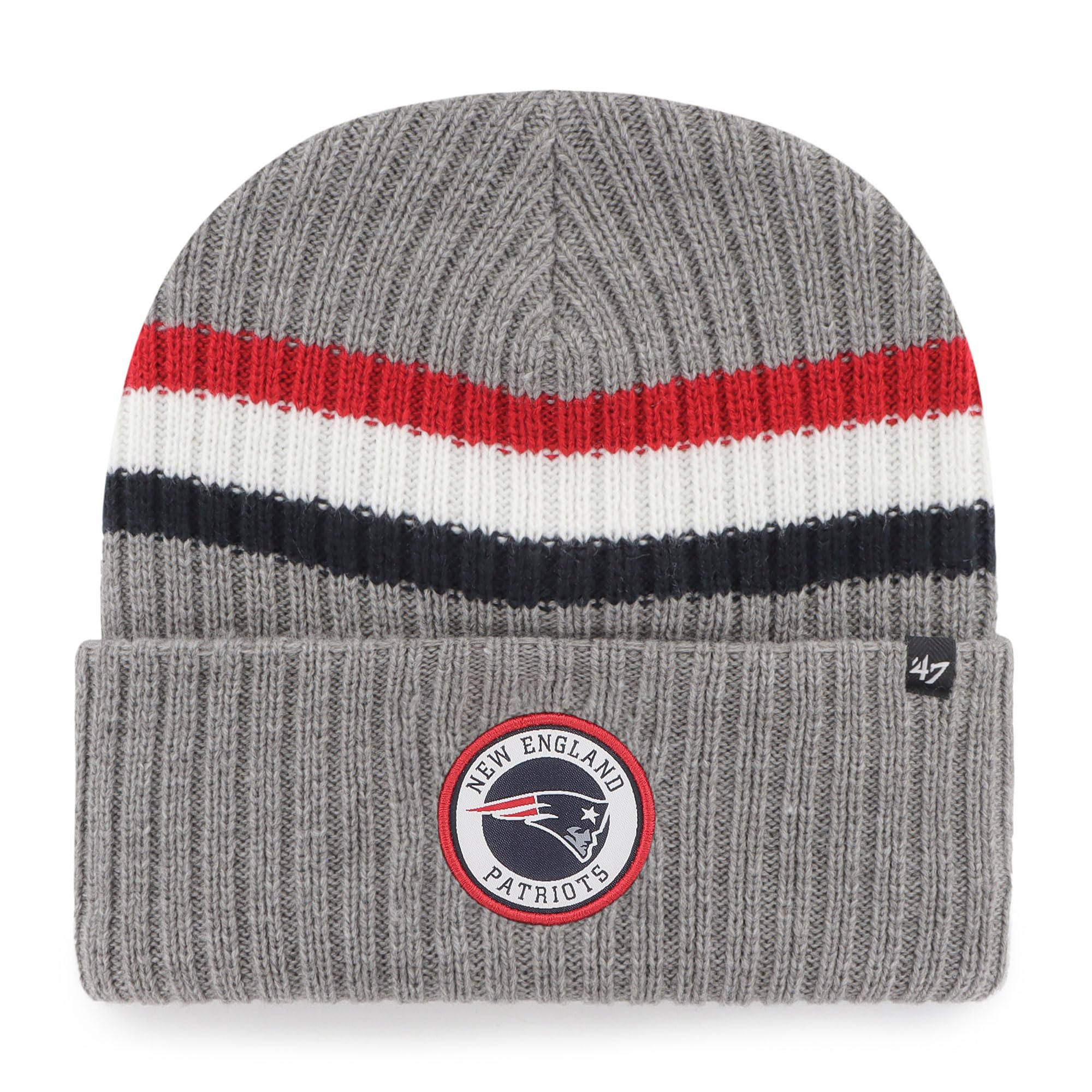 '47 Men'S Gray New England Patriots Highline Cuffed Knit Hat
