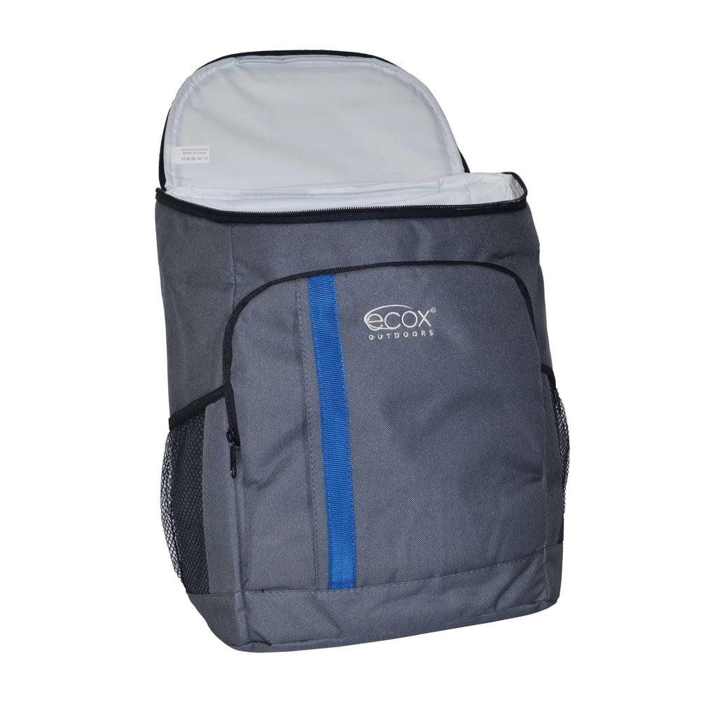 Ecox Outdoors Cooler Backpack Insulated 20L About 30 Can Capacity With Bottle Opener Padded Straps Lightweight And Easy To Carry
