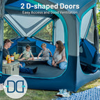 Timber Ridge 4-5 Person Instant Pop Up Cabin Hub Tent, 60S Easy Setup, Weather Resistant Family Tent With Rain Fly And Carry Bag