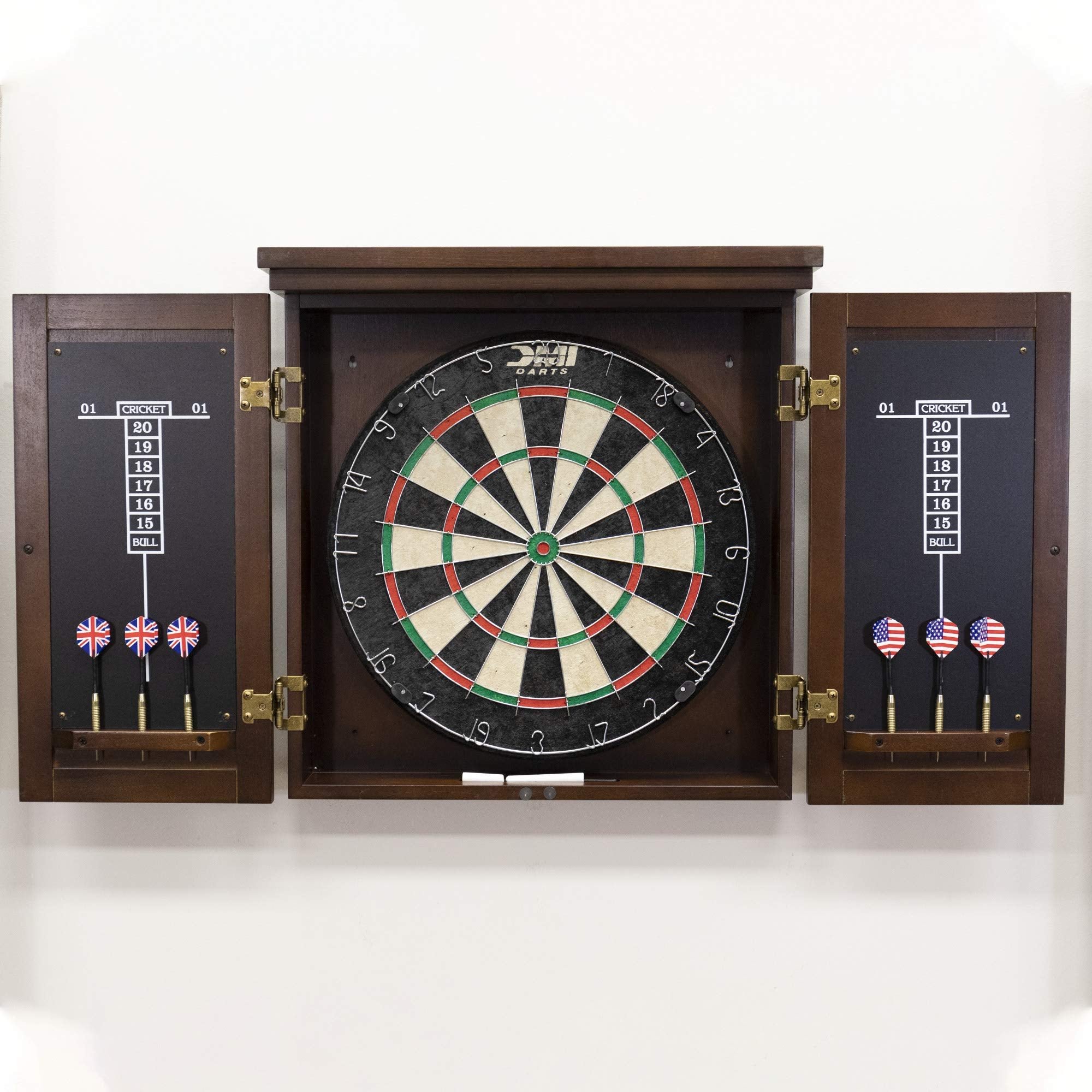American Legend Traditional Dartboard Cabinet, Brown