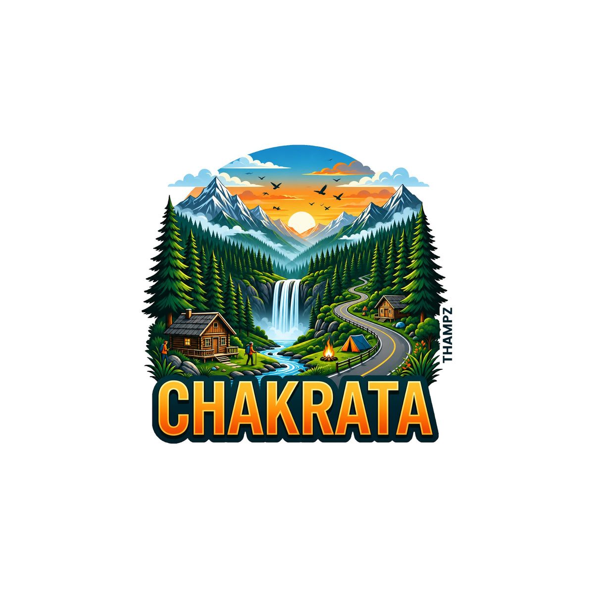 THAMPZ Chakrata  3D Embossed Flexible Fridge Magnet 0.5mm Ultra Thin Decorative with Strong Hold | Refrigerator Magnet for Note