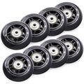 Tobwolf 8 Pack 64Mm 82A Indoor Inline Skate Replacement Wheels, Indoor Skating Wheels With Abec-7 Bearings, Luggage Wheels, Trai