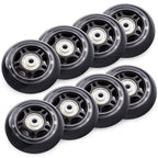 Tobwolf 8 Pack 64Mm 82A Indoor Inline Skate Replacement Wheels, Indoor Skating Wheels With Abec-7 Bearings, Luggage Wheels, Trai