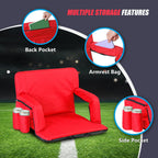 Nova Microdermabrasion 20.5/25 Wide Stadium Seat For Bleachers W/Back Support Padded Cushion Portable Reclining Bleacher Seats C