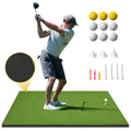 Shopsource 5  4ft Golf Hitting Mat, Anti-Slip Bottom Golf Mat for Indoor Outdoor, Artificial Turf Practice Mats with 9 PU Golf B