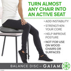 Gaiam Balance Disc Wobble Cushion Stability Core Trainer For Home Or Office Desk Chair And Kids Alternative Classroom Sensory Wi