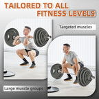 Fitvids Olympic Cast Iron 2-Inch Weight Plate For Strength Training & Weightlifting, Multiple Weights Available, 45Lb (Single)