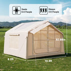 Inflatable Tents For Camping, Blow Up Tent For Camping Adults 4-6 People, Inflatable Hot Tent With Stove Jack & Ac Ports, Glampi