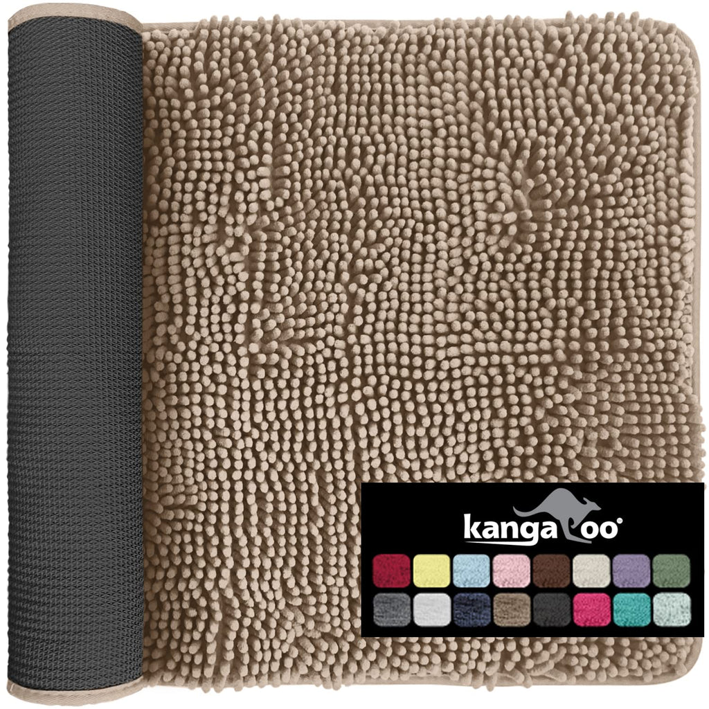 Kangaroo Luxury Chenille Bath Rug, 36X24, Extra Soft And Absorbent Shaggy Bathroom Rugs, Machine Wash Mat, Strong Underside, Plu