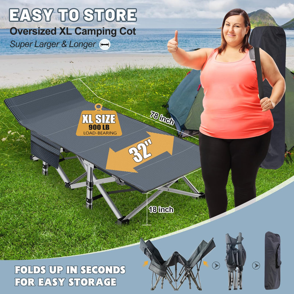 Slsy Folding Camping Cot, Folding Cot Camping Cot For Adults Portable With Carry Bags For Outdoor Travel Camp Beach Vacation