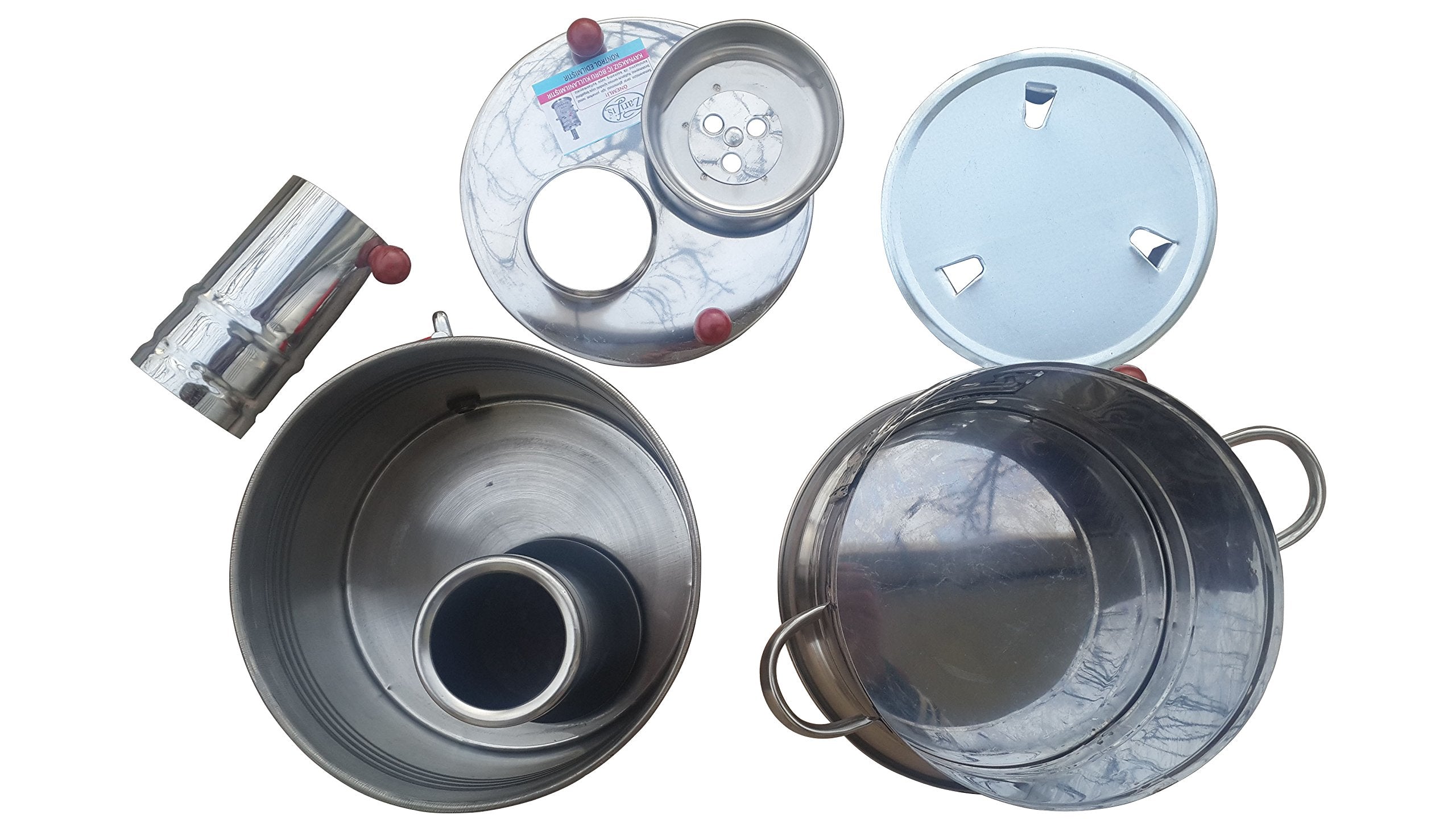 Semaver - Turkish Tea Maker Kettle With Single Taps -Silver Color-Chrome & Tea Makerfree Energy Water Heater Camping Hiking Hunt