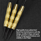 Roobeeo Soft Tip Darts 12 Pcs 18G Plastic Tip Darts Set With Brass Steel Barrels&Aluminum Shafts,200 Extra Dart Tips 42 Dart Fli