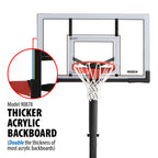 Lifetime Adjustable In-Ground Basketball Hoop (54-Inch Acrylic) Clear