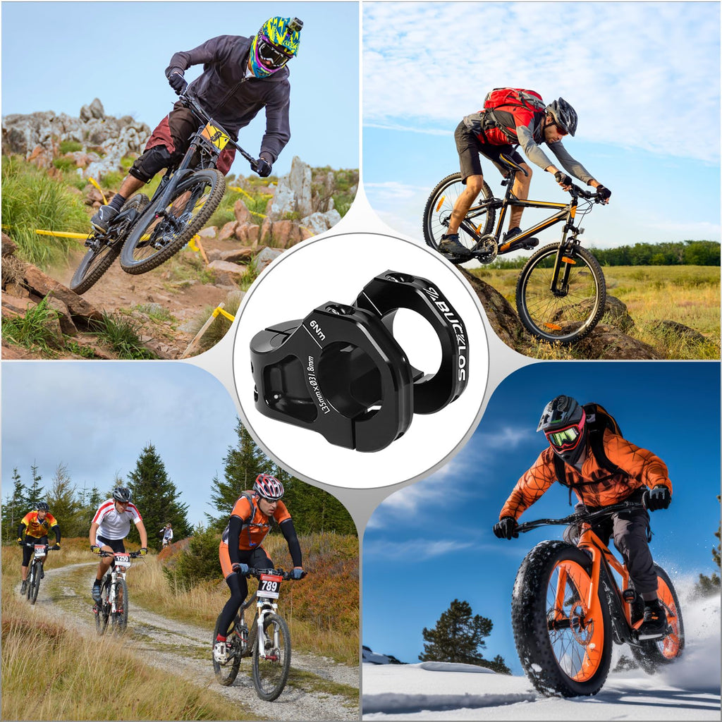 Bucklos 35Mm Mountain Bike Stem Mtb 31.8Mm Cnc Short Stems - Bicycle Ultra-Light Hollow Aluminum Alloy Riser Stem For E Bike/Dow