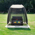 Alvantor Pop Up House Tent, Outdoor Canopy Tent With Uv Resistant, Easy Up Foldable Screen House For Camping Garden, Beige, 6 X6