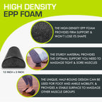 Prosourcefit High Density Half Round Foam Roller 12X3 , Black