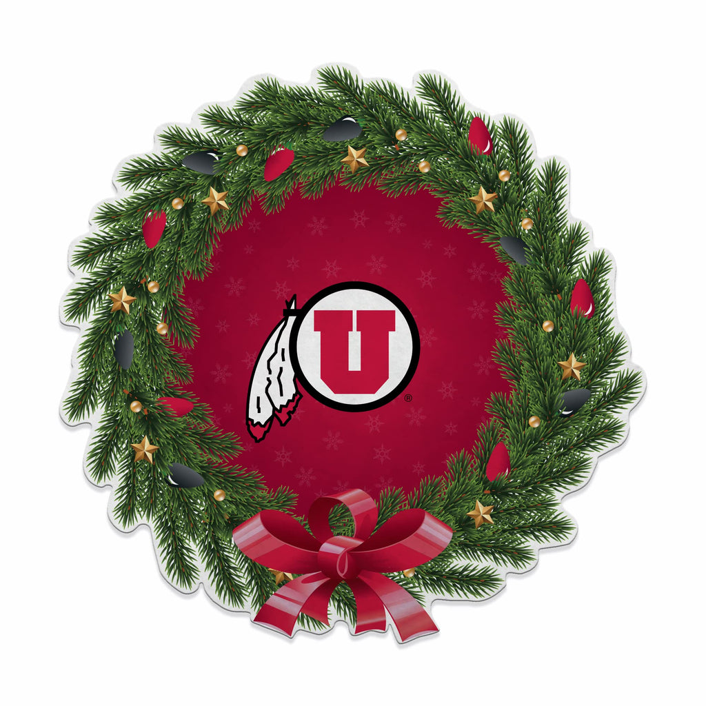 Rico Industries Ncaa Utah Utes Wreath Shape Cut Pennant - Home And Living Room D  Cor - Soft Felt Ez To Hang