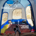 Napier Sportz Suv Tent 9'X9' Waterproof Camping Tent With Universal Vehicle Sleeve And Awning 5 Person Blue/Grey Car Tent