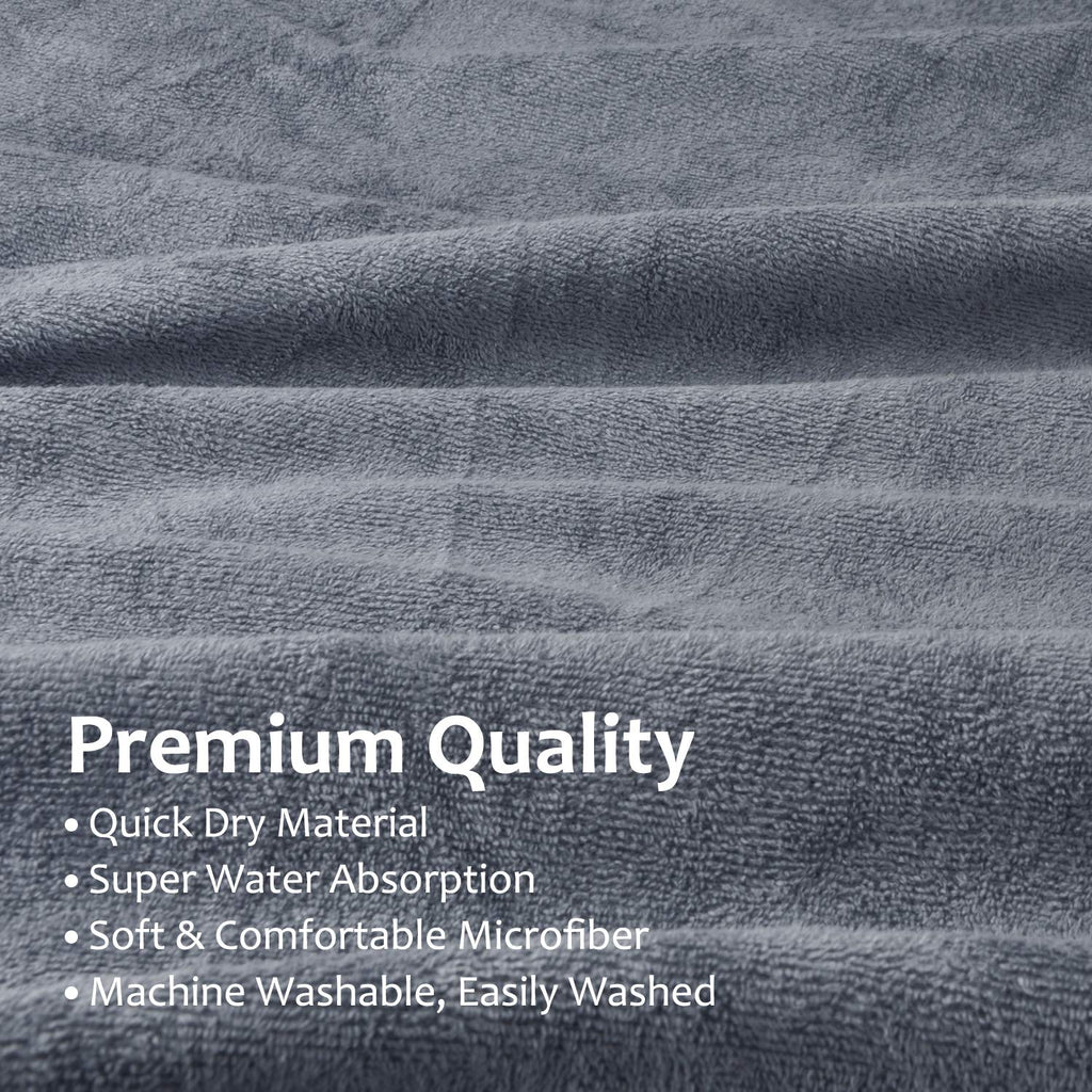Catalonia Hooded Surf Towel Poncho, Super Water Absorption Thick Microfiber Beach Sand-Proof Wetsuit Changing Robe For Adults Me