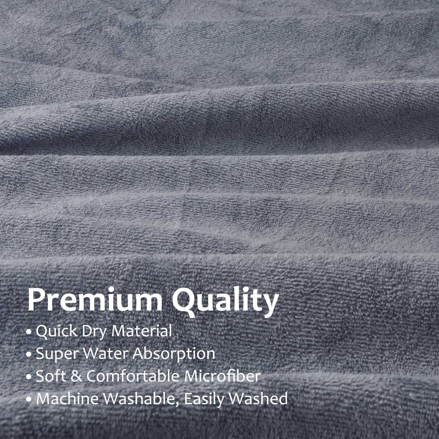 Catalonia Hooded Surf Towel Poncho, Super Water Absorption Thick Microfiber Beach Sand-Proof Wetsuit Changing Robe For Adults Me