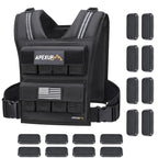 APEXUP Adjustable Weighted Vest Men 20lbs/30lbs/40lbs Weights with Reflective Stripe, Weight Vest Woman Workout Vest for Strengt