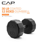 Cap Barbell 12-Sided Coated Dumbbell, 30 Lb