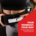 Hawk Sports Lever Belt For Men & Women, 10Mm Thick, 4'' Wide Suede Leather Weightlifting Belt, Safely Maximize Gains From Heavy