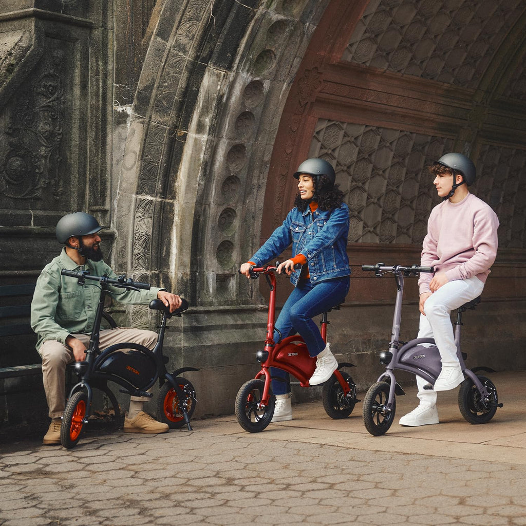 Jetson Bolt Electric Bike, Foot Pegs, Easy-Folding, Built-In Carrying Handle, Twist Throttle, Cruise Control, Up To 15.5 MPH, Ra