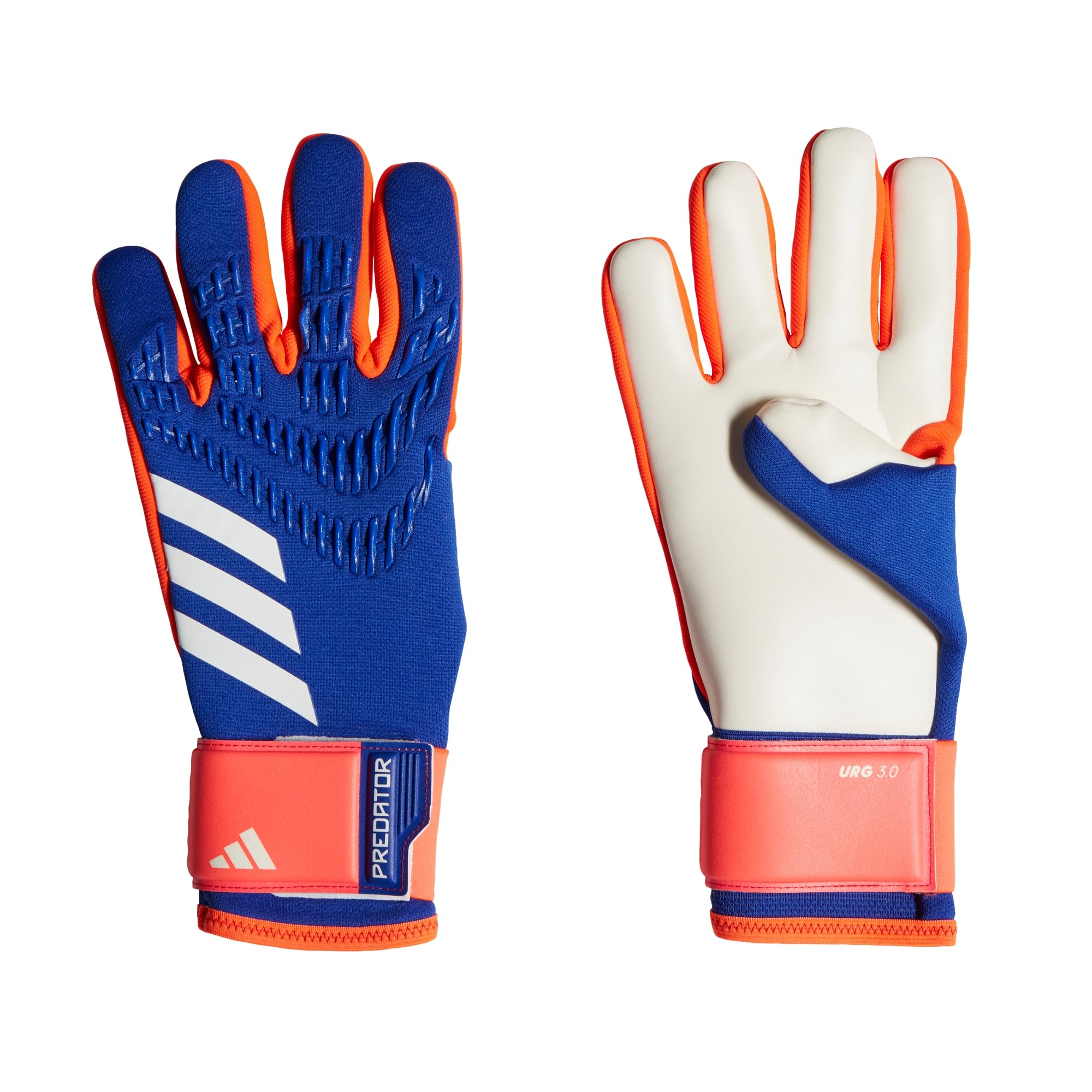 adidas Unisex League Goalie Gloves, Lucid Blue/Solar Red/White, 9