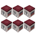 Silver Cup Set Of 6 Burgundy Pool Cue Chalk