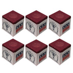 Silver Cup Set Of 6 Burgundy Pool Cue Chalk