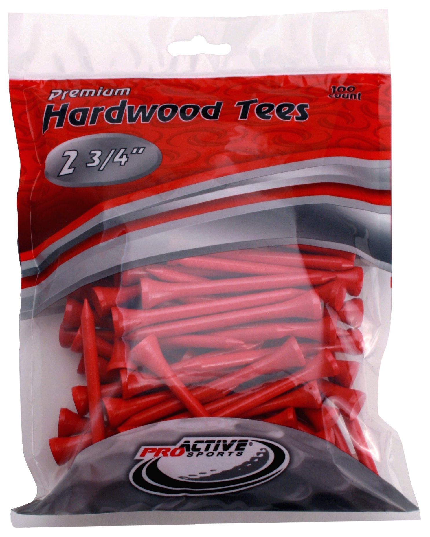 Proactive Sports 2 3/4-Inch Golf Tee (Pack Of 100), Red